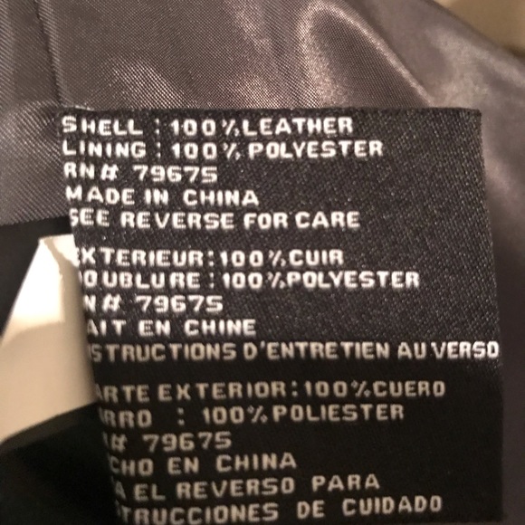 Michael Kors Genuine Leather Jacket - Picture 7 of 8